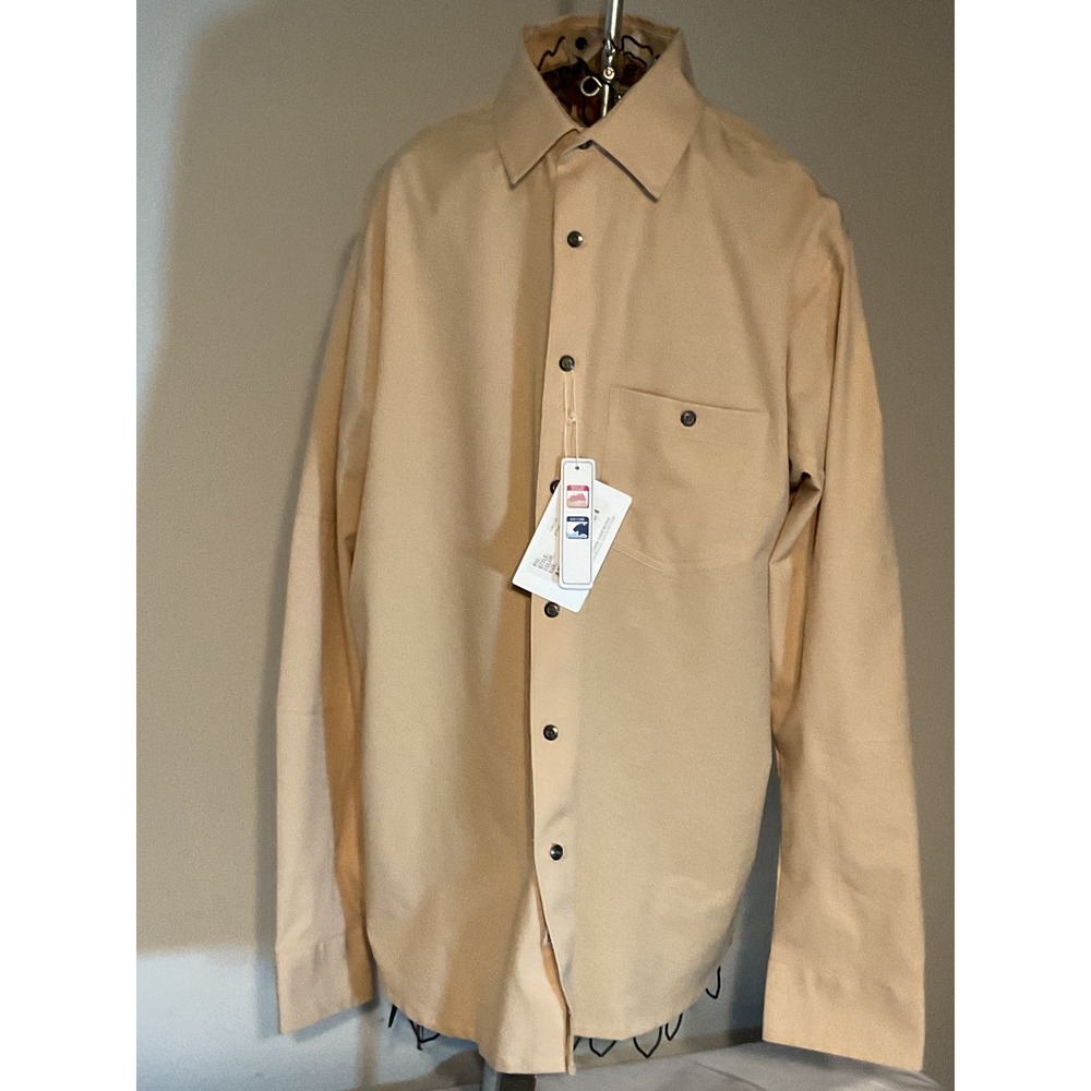 North End Mens Performance Long Sleeve Shirt‎ Stone Tan 87045 Moisture Wicking L